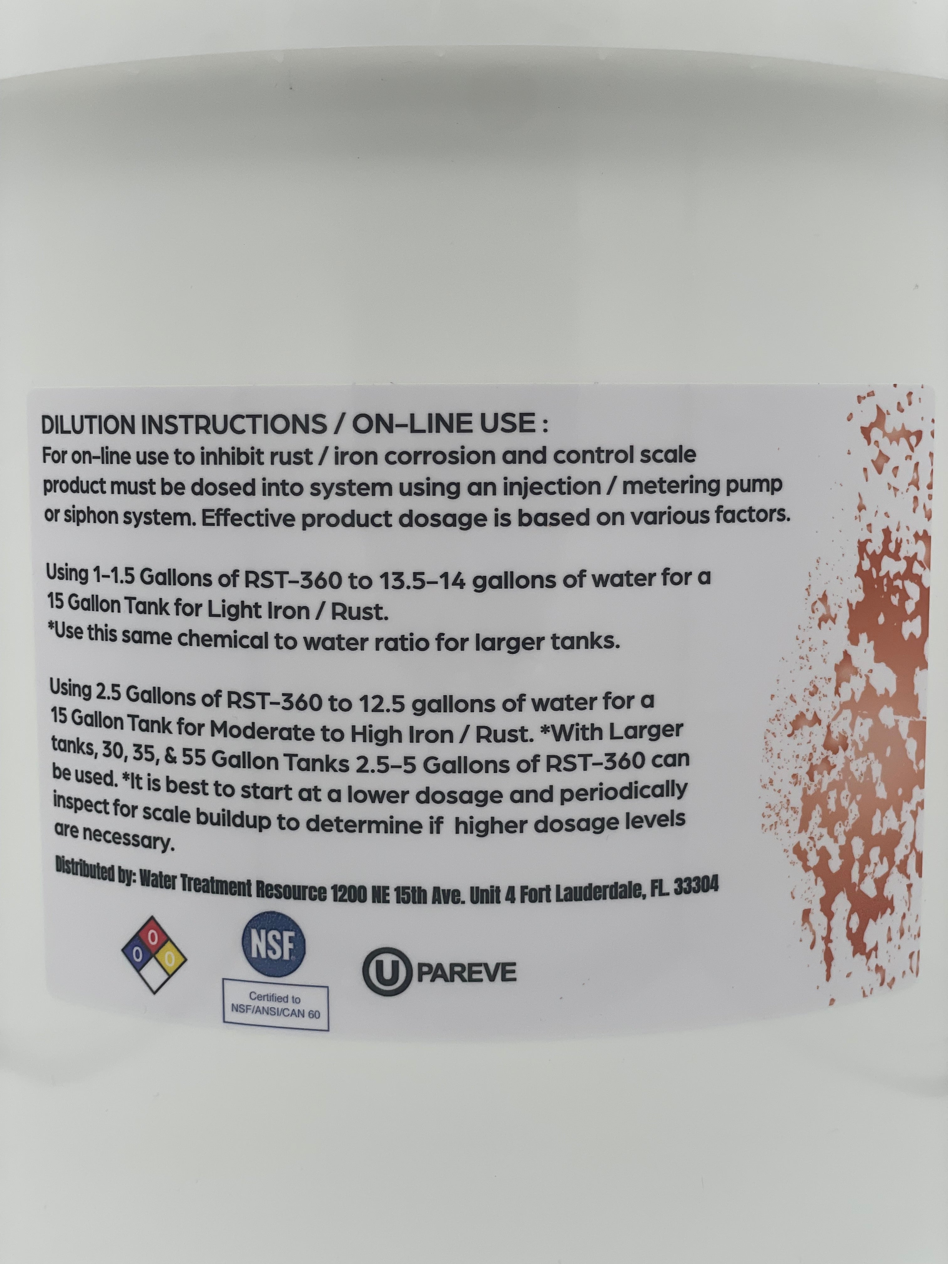 RST-360: Rust Iron Well Water Inhibitor - 5 Gallon Pail | Water ...