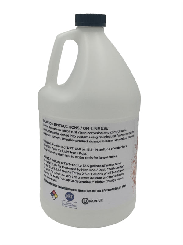 RST-360 - Rust Iron Well Water Inhibitor 1 Gallon / 128 oz.
