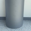 35GAL-GR 35-gallon gray polyethylene chemical feed tank with 4-inch black screw cap, flat pump-mountable top