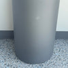 15GAL-GR 15-gallon gray polyethylene chemical feed tank with 4-inch black screw cap, flat pump-mountable top